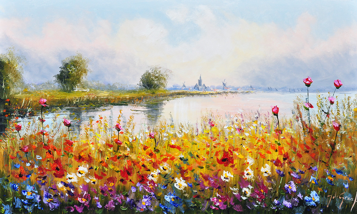 Jochem de Graaf + Bloemen langs het water